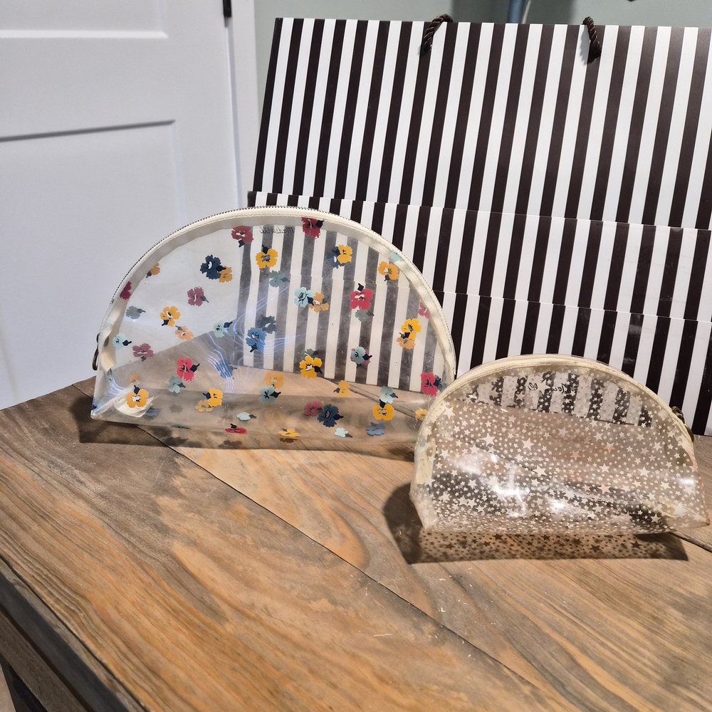 Madewell Floral and Star Cosmetic Bags